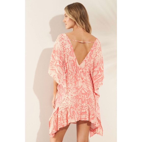 Maaji White Kaftan ꥟ Cover Up ꥟ Dress - Picture 3 of 6